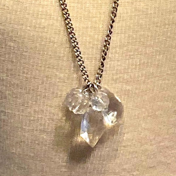 American Eagle Outfitters Silver-tone with 5 Assorted Faux Crystals Necklace